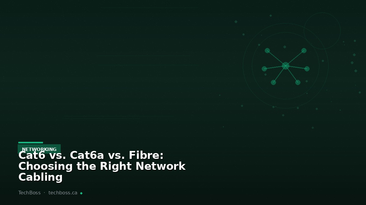 Cat6 vs. Cat6a vs. Fibre: Choosing the Right Network Cabling