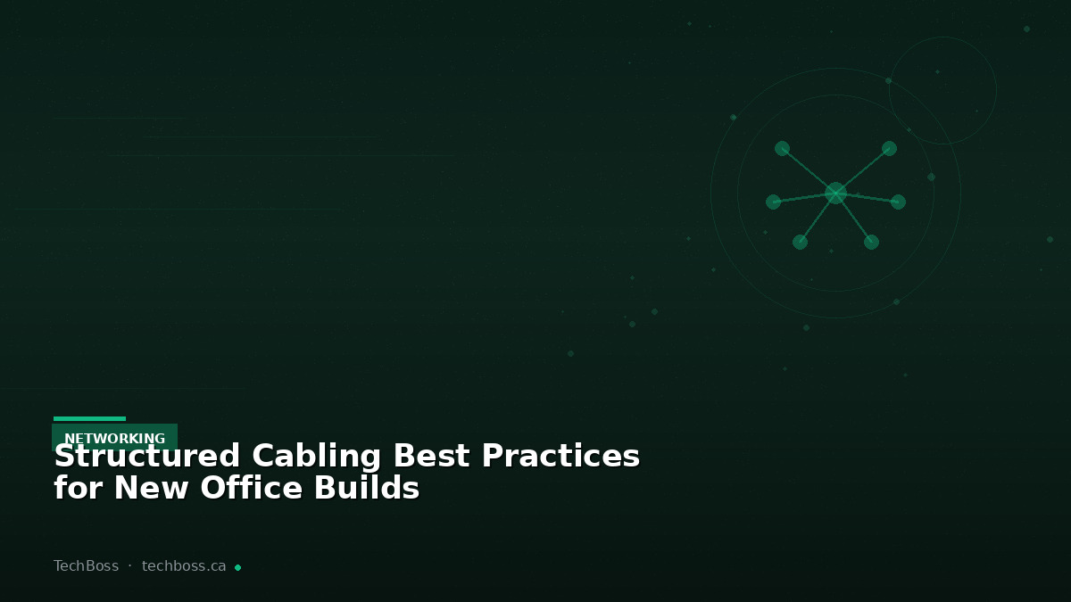 Structured Cabling Best Practices for New Office Builds